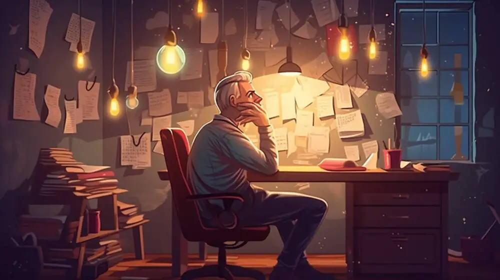 entrepreneur thinking about business ideas