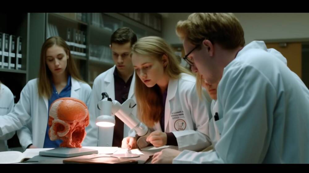 medical students studying